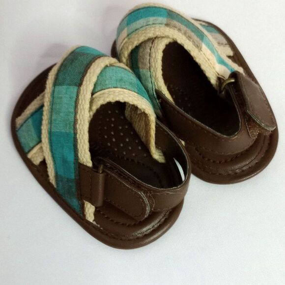 Gymboree Infant Sandals Shoes Baby Boys Lightweight Criss Cross Walker Sz: 2 - Picture 3 of 6